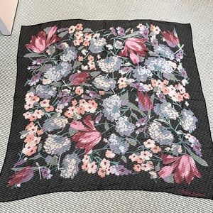 Ralph Lauren Floral Black Scarf